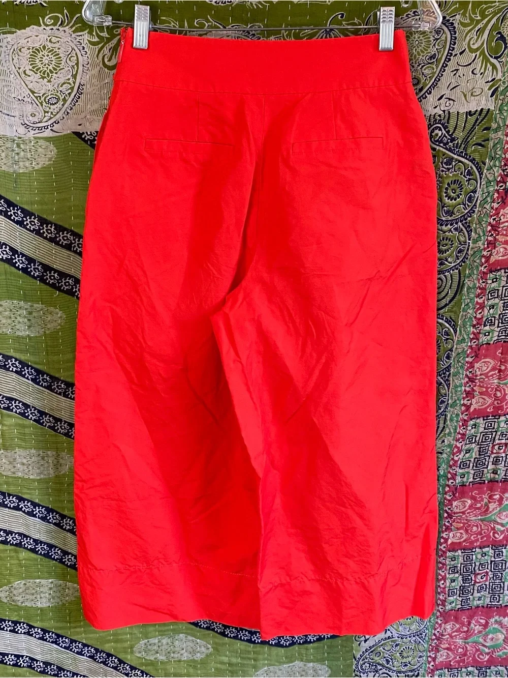 Kate Spade Cherry Pepper Slub Linen/ Cotton Colotte Scenic Route Pants Size 2